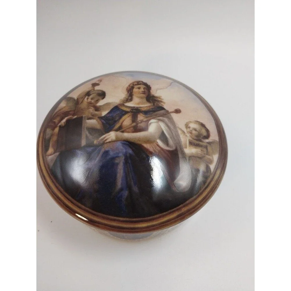 Pickard Executive Authority Ceramic Decorative Box With Brumidi Fresco Design